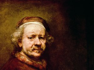 Self Portrait in at the Age of 63, 1669  (detail of 3739)